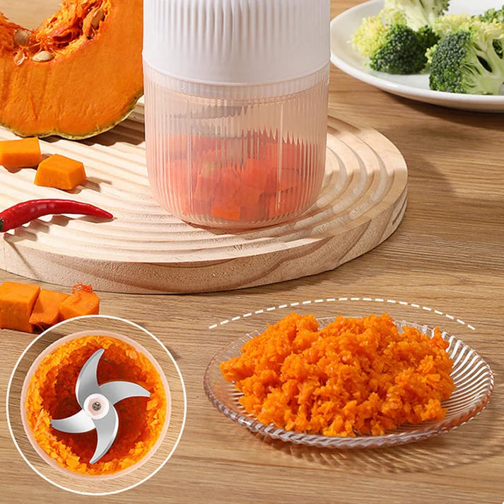 300ML Cordless Electric Garlic Chopper & Grinder – Multifunctional & Portable